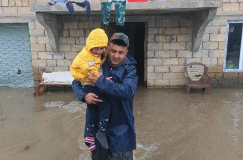 Lənkəranda kəndləri su basdı - FOTO