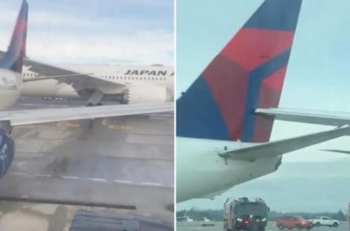 Yaponiya Hava Yollarına məxsus təyyarə ABŞ-da Delta Air Lines-ə məxsus təyyarənin quyruğuna çırpılıb
