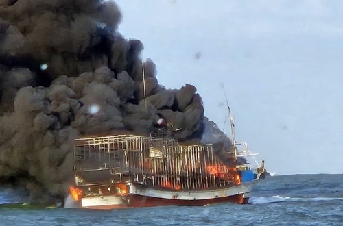 Cənubi Koreyada yanğın baş verib, altı nəfər itkin düşüb