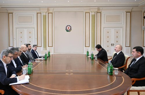 İlham Əliyev Məhəmməd Baqir Qalibafı qəbul edib - FOTO