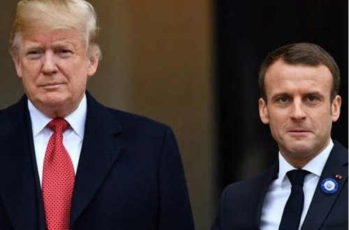 Makrondan Trampa qarşı çıxış: Siz Putinə qarşı zəif ola bilməzsiniz 