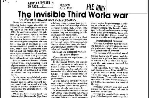 ABŞ ordusunun sirləri: Öz xalqına qarşı bioloji silahdan istifadə etdi