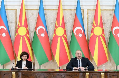 Azərbaycan və Şimali Makedoniya prezidentləri mətbuata bəyanatlarla çıxış ediblər - YENİLƏNİB