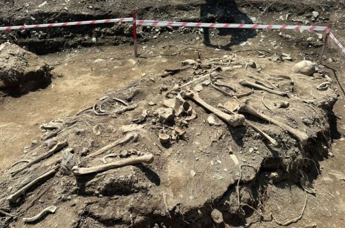 Ağdamda insana aid olduğu ehtimal edilən sümüklər tapılıb