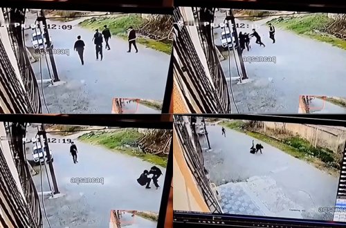 Yevlaxda 17 yaşlı oğlan qətlə yetirilməsinin ANBAAN GÖRÜNTÜLƏRİ