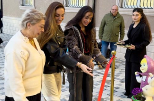 Leyla və Arzu Əliyevalar AUİB-in yeni inşa edilmiş binasının açılışını ediblər - Fotolar