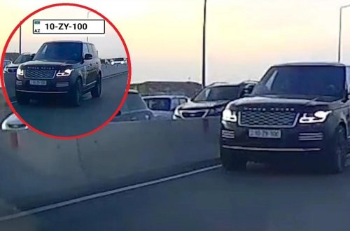 Yarım milyonluq avtomobil ilə riskli manevrlər edən sürücü SAXLANILDI