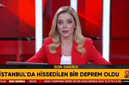İstanbulda zəlzələ anı - Canlı yayımda studiya belə silkələndi - VİDEO