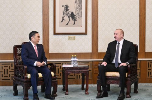 Prezident İlham Əliyev Pekində “China Energy Engineering Corporation Limited” şirkətinin sədri ilə görüşüb - FOTO