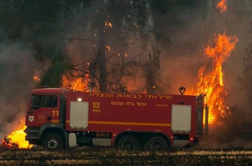 İsraildə meşə yanğınları nəticəsində 17 yanğınsöndürən xəsarət alıb