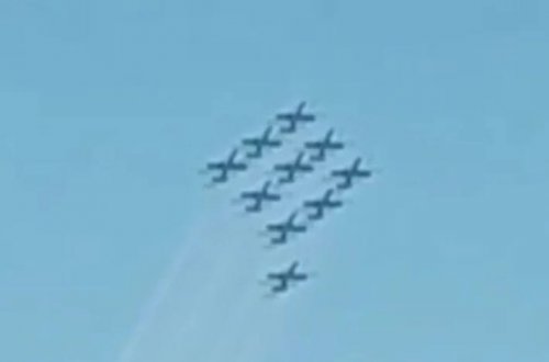 İtaliya Hərbi Hava Qüvvələrinin akrobatika komandasında üç təyyarə toqquşub