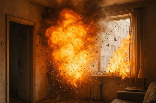 Sumqayıtda yanğın - sakinlər təxliyə edildi