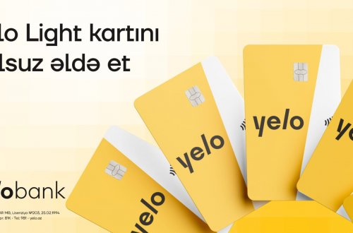 Yelo Bank-dan pulsuz debet kart!