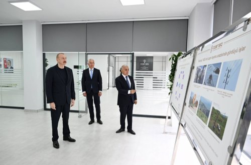 İlham Əliyev Laçın Elektrik Şəbəkəsi Rəqəmsal İdarəetmə Mərkəzinin açılışında iştirak edib