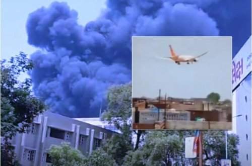 Hindistanda 242 sərnişini olan təyyarə yaşayış məntəqəsinin üzərinə düşüb