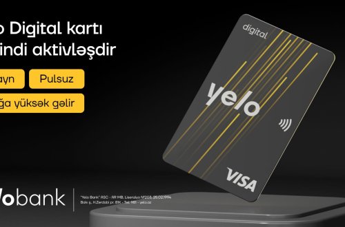 Yelo Bank-dan yeni rəqəmsal kart: Yelo Digital Card!