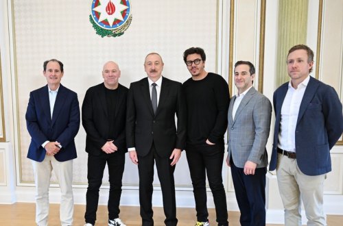 İlham Əliyev UFC-nin prezidentini qəbul edib