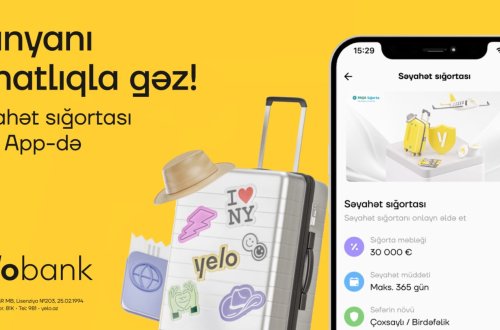 Tam onlayn səyahət sığortası Yelo App-də