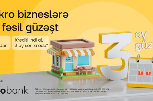 Yelo Bank-dan mikro bizneslərə bir fəsil güzəşt!