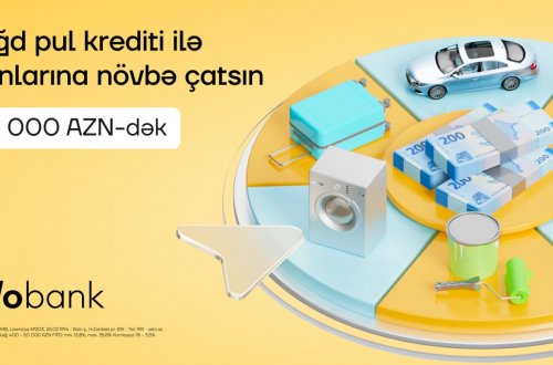 Yelo Bank-dan 50 000 AZN-dək krediti sərfəli və sürətli əldə et