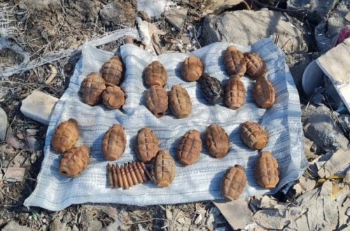 Abşeronda 17 F-1 qumbarası, 16 partlayıcı və xeyli silah-sursat aşkarlanıb