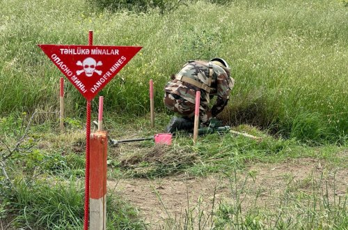 Azad edilmiş ərazilərdə ötən həftə 65 piyada əleyhinə mina zərərsizləşdirilib