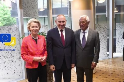 Paşinyan, fon der Lyayen və Koştanın Brüsseldə üçtərəfli görüşü başlayıb