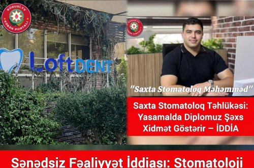 Sənədsiz Fəaliyyət İddiası: Stomatoloji Klinikanın Rəhbəri Polisə Aparıldı