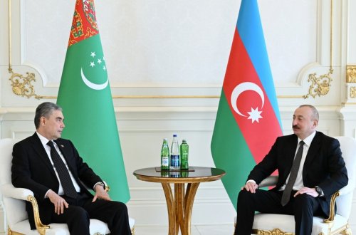 İlham Əliyevin Qurbanqulu Berdiməhəmmədov ilə görüşü olub