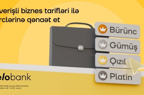 Yelo Bank-dan sahibkarlar üçün sərfəli tarif paketləri