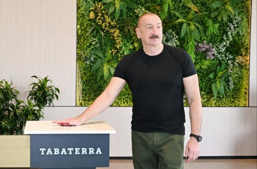 Prezident Ağdam Sənaye Parkında tütün məmulatlarının istehsalı müəssisəsinin açılışında iştirak edib - FOTO