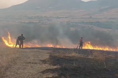 Ağdam və Ağdərədə yanğın olan ərazidə sursatlara rast gəlinir