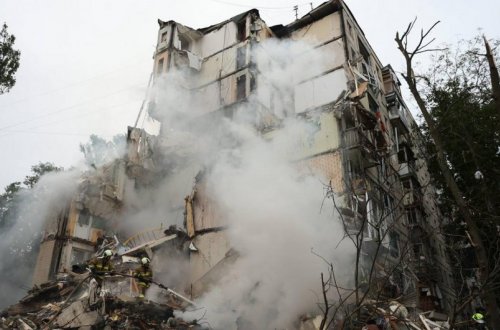 Rusiyanın Kiyevə raket zərbələri nəticəsində bir nəfər ölüb, onlarla yaralı var