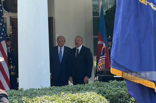 Donald Trampla İlham Əliyevin görüşü başlayıb