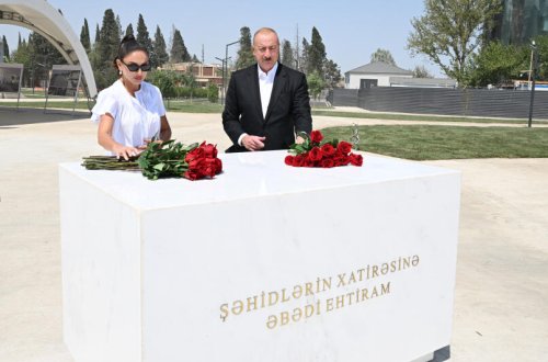 İlham Əliyev və Mehriban Əliyeva Gәncә Memorial Kompleksində görülən işlərlə tanış olublar - YENİLƏNİB