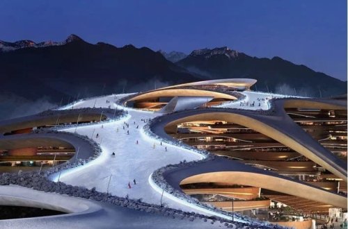 Səhrada xizək sürmək arzusu: Dünyanın ən böyük tikinti sahəsi genişlənir