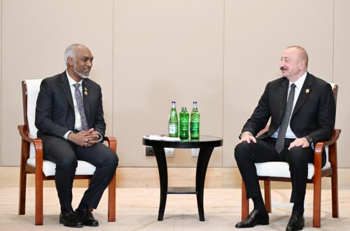 Tiencində İlham Əliyevin Maldiv Prezidenti ilə görüşü olub - FOTO