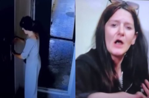 Bu qadının Bakıda evlərə girməyə çalışdığı deyilir - Video