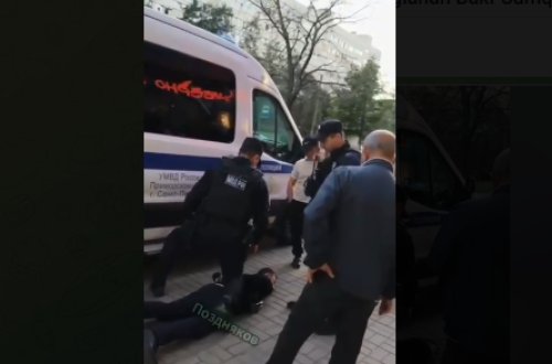 Rusiyada polis azərbaycanlını vəhşicəsinə döydü - VİDEO