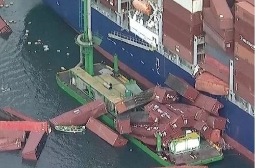 Onlarla konteyner dənizə düşdü