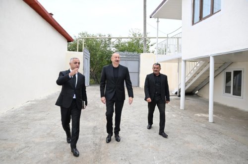 İlham Əliyev Xocalı rayonunun Seyidbəyli kəndində olub - FOTO