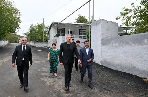 Prezident Xocalı rayonunun Badara kəndində olub - FOTO