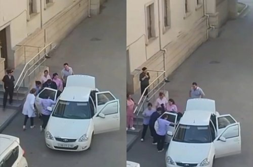 Azərbaycanda qadın avtomobildə uşaq dünyaya gətirdi - VİDEO