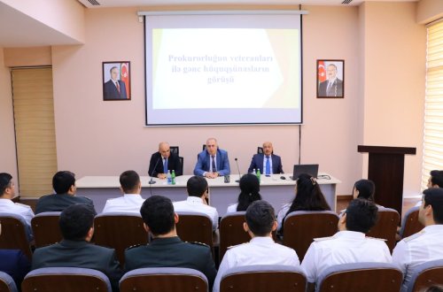 Prokurorluğun veteranları və gənc prokurorluq işçiləri arasında görüş keçirilib