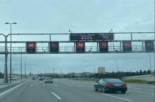 Bu yolda sürət həddi endirildi