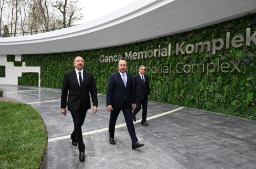 Prezident İlham Əliyev Gəncə Memorial Kompleksinin açılışında iştirak edib - FOTO