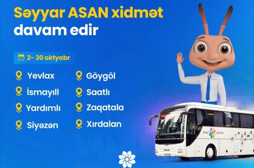 Səyyar ASAN xidmətin regionlarda fəaliyyəti davam edir