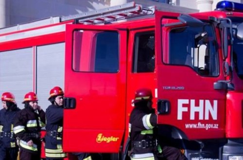 Sumqayıtda çay evində yanğın olub