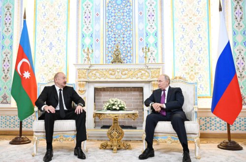 Düşənbədə İlham Əliyevin Vladimir Putinlə təkbətək görüşü keçirilir - FOTO