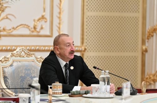 İlham Əliyev MDB Dövlət Başçıları Şurasının iclasında Laçının inkişafından danışıb